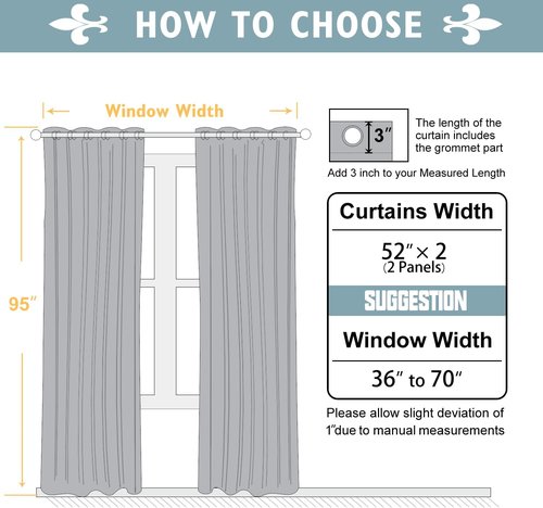 ChrisDowa Blackout Curtains - Thermal Insulated Grommet Room Darkening Panels, 95 Inch Long | Biscotti Beige, 2 Panels Set