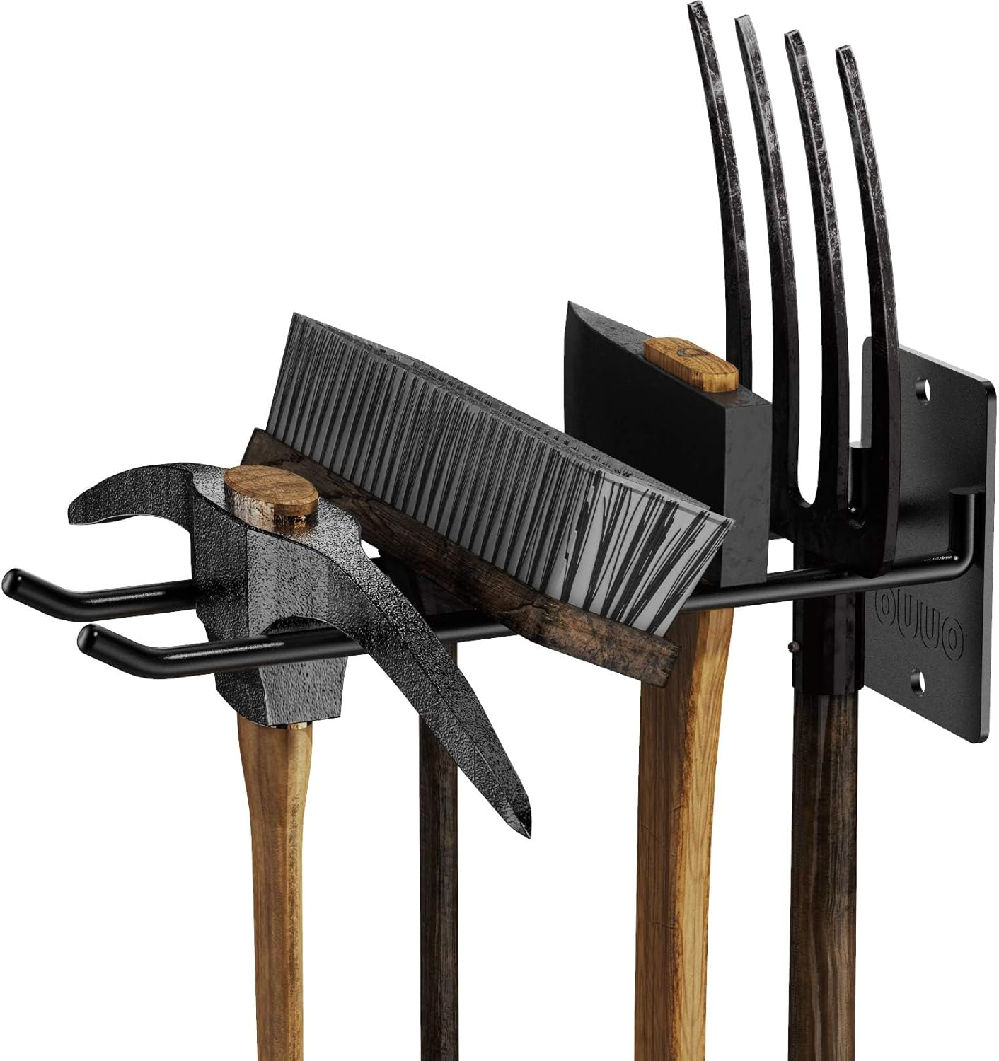 Skiennix Garage Storage Organizer - Heavy-Duty Solid Steel Wall Hanger for Tools | 4 Pack Yard Mount Hooks