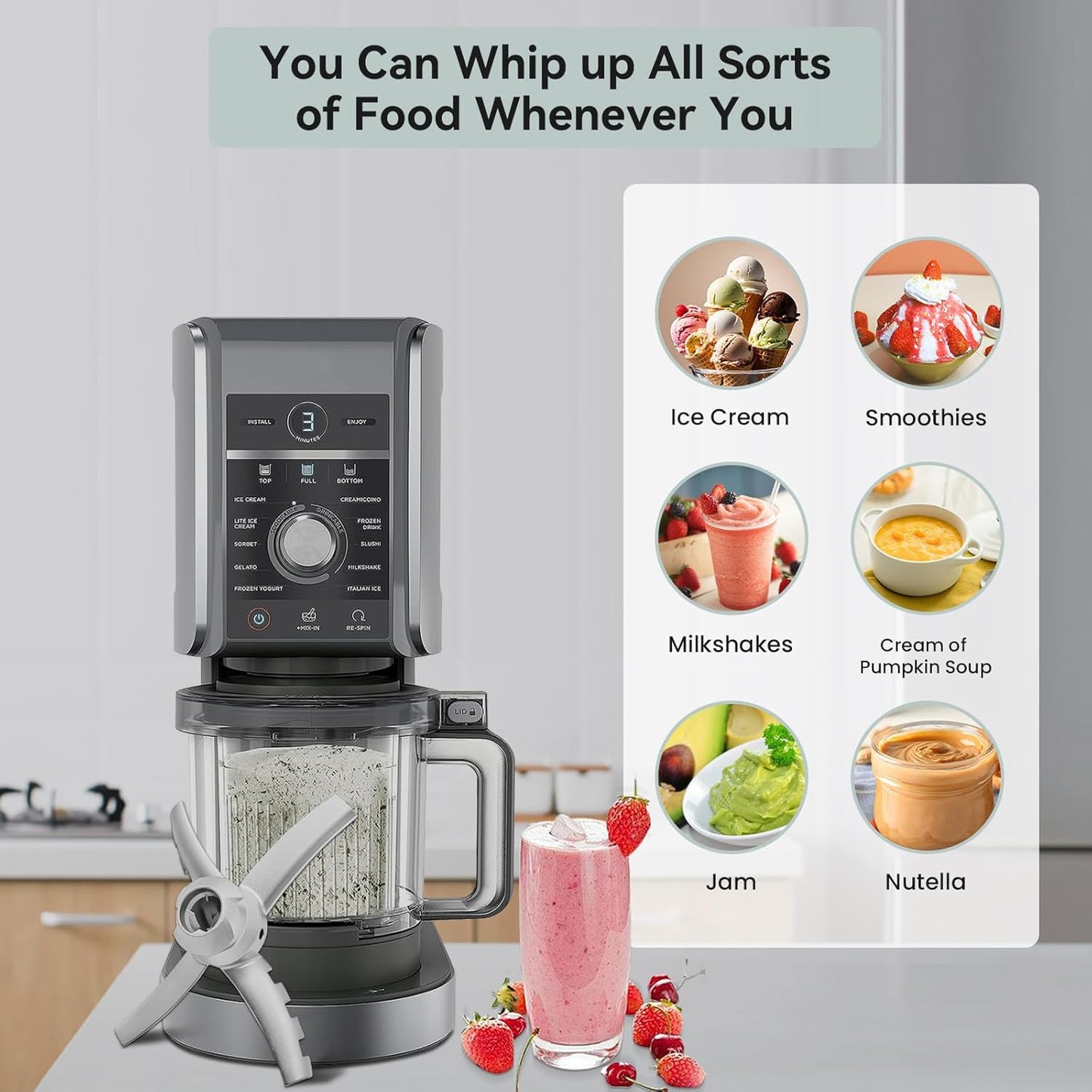 Ninja Creami Paddle Blade Replacement - Compatible with NC500 Series Ice Cream Makers | Durable & Efficient