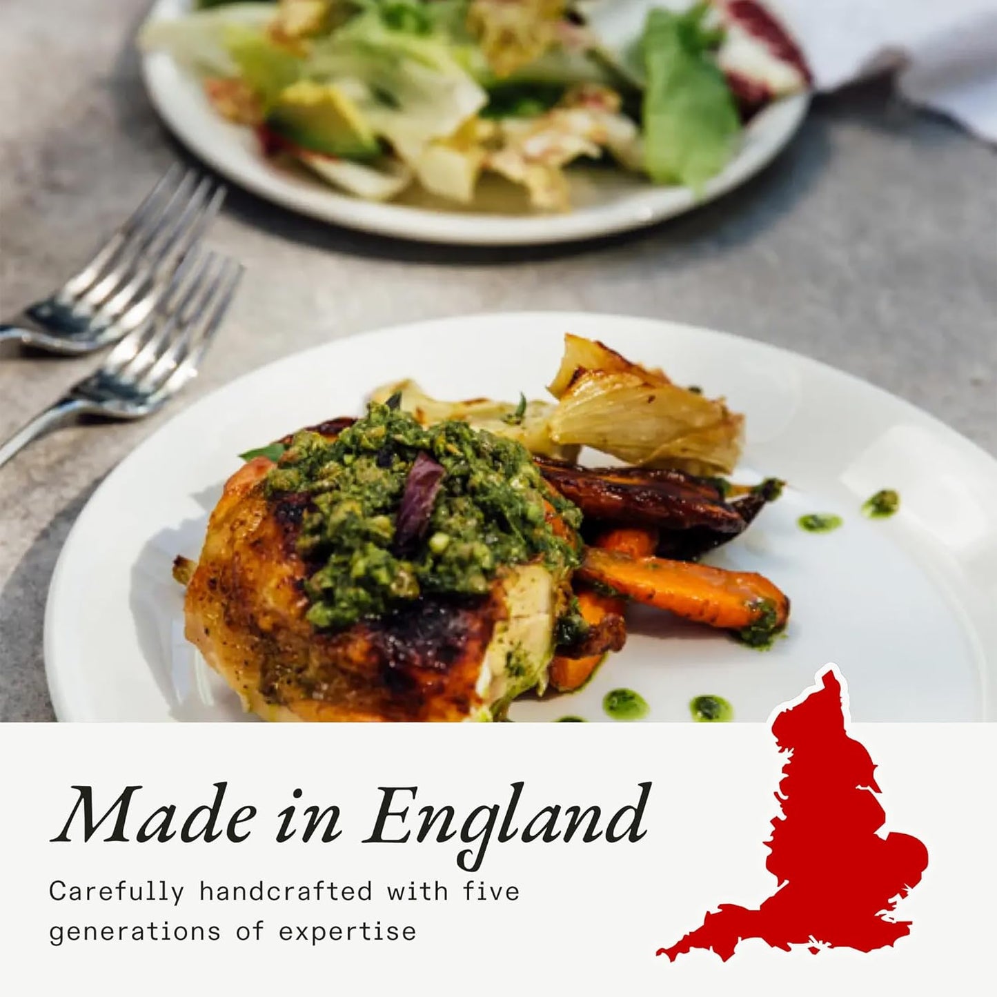Made In Cookware - Set of 4 White Porcelain Appetizer Plates | Crafted in England