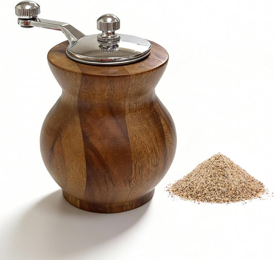 Skiennix Pepper Grinder - Refillable Spice Mill with Adjustable Coarseness | Manual Design with Handle