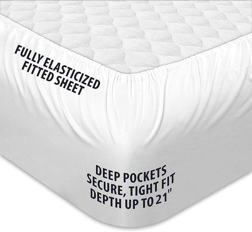 COONP Queen Mattress Topper - Extra Thick Cooling Pillowtop Bed Pad with Deep Pocket (8-21 Inch)