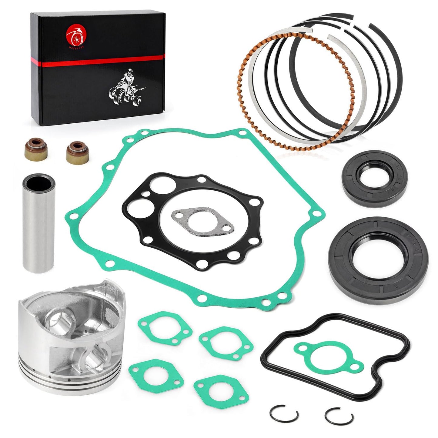 Top End Rebuild Kit Piston Ring Gasket Seal For Club Car Golf Cart DS Precedent FE350 1996-2006 1017449-01