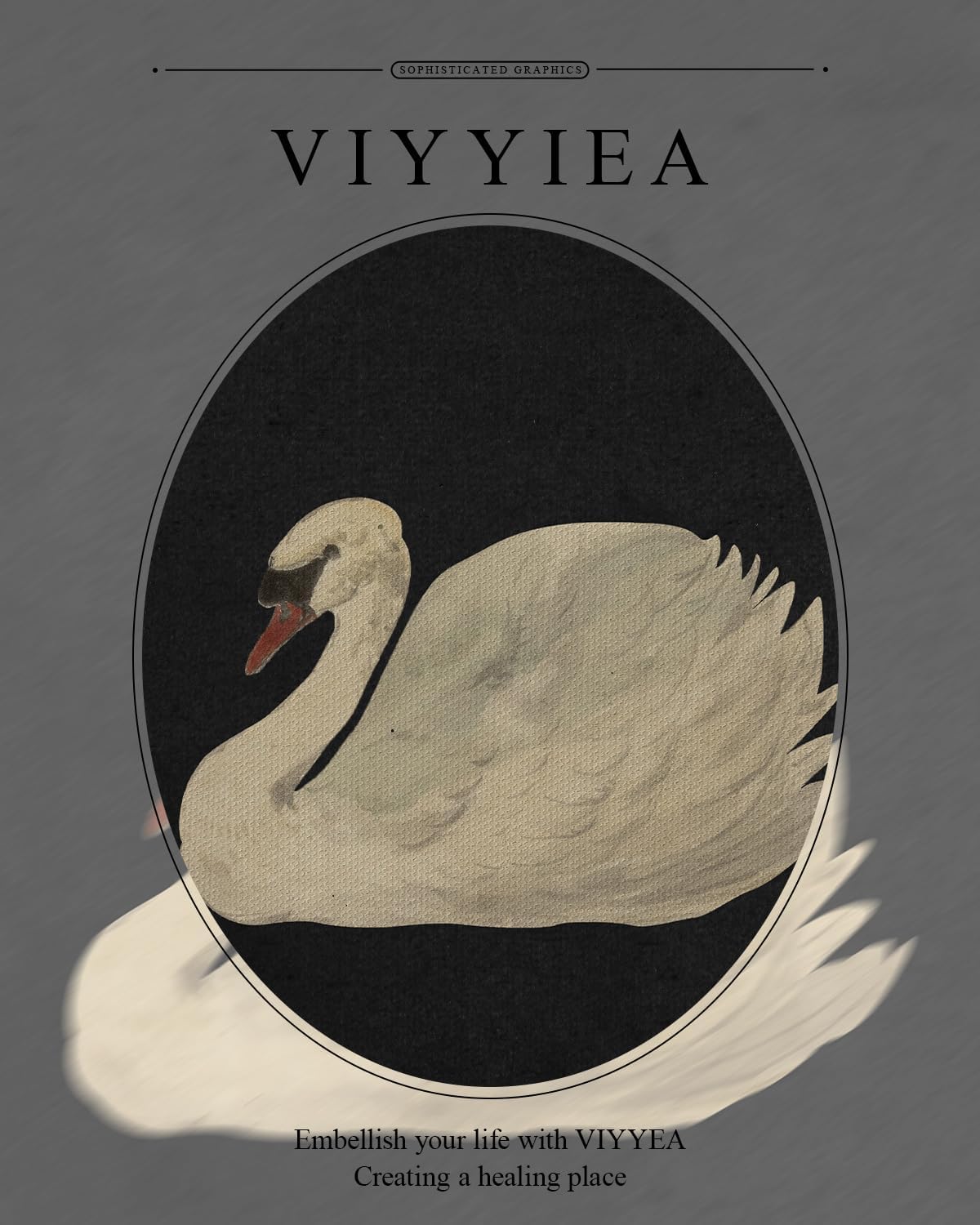 VIYYIEA Gold Framed Canvas Wall Art - Elegant Home Decor in Black, 13x16 Inches