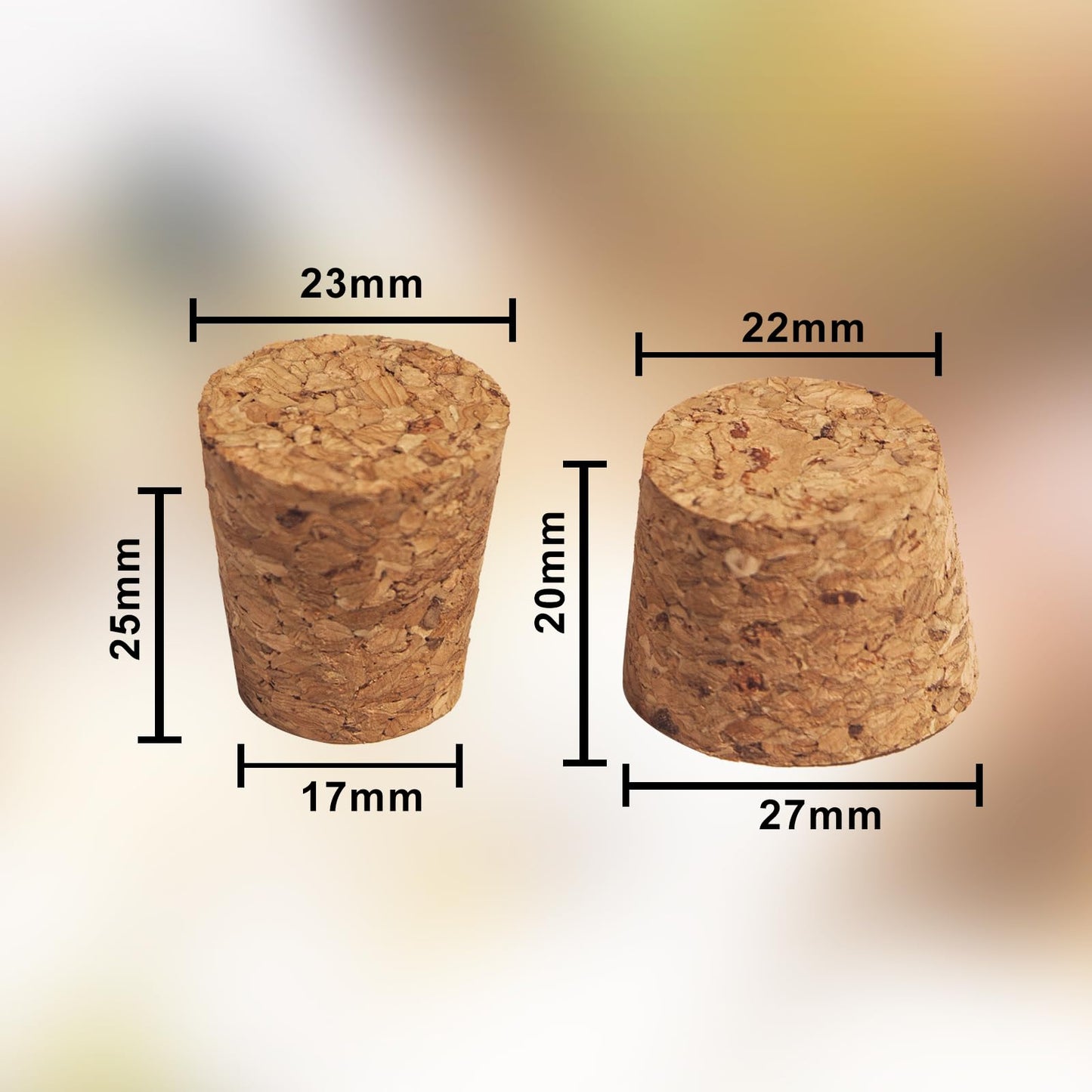 30 Pack Tapered Cork Stoppers - Premium Natural Soft Corks for Wine, Beer, Bottles, and Creative Crafts