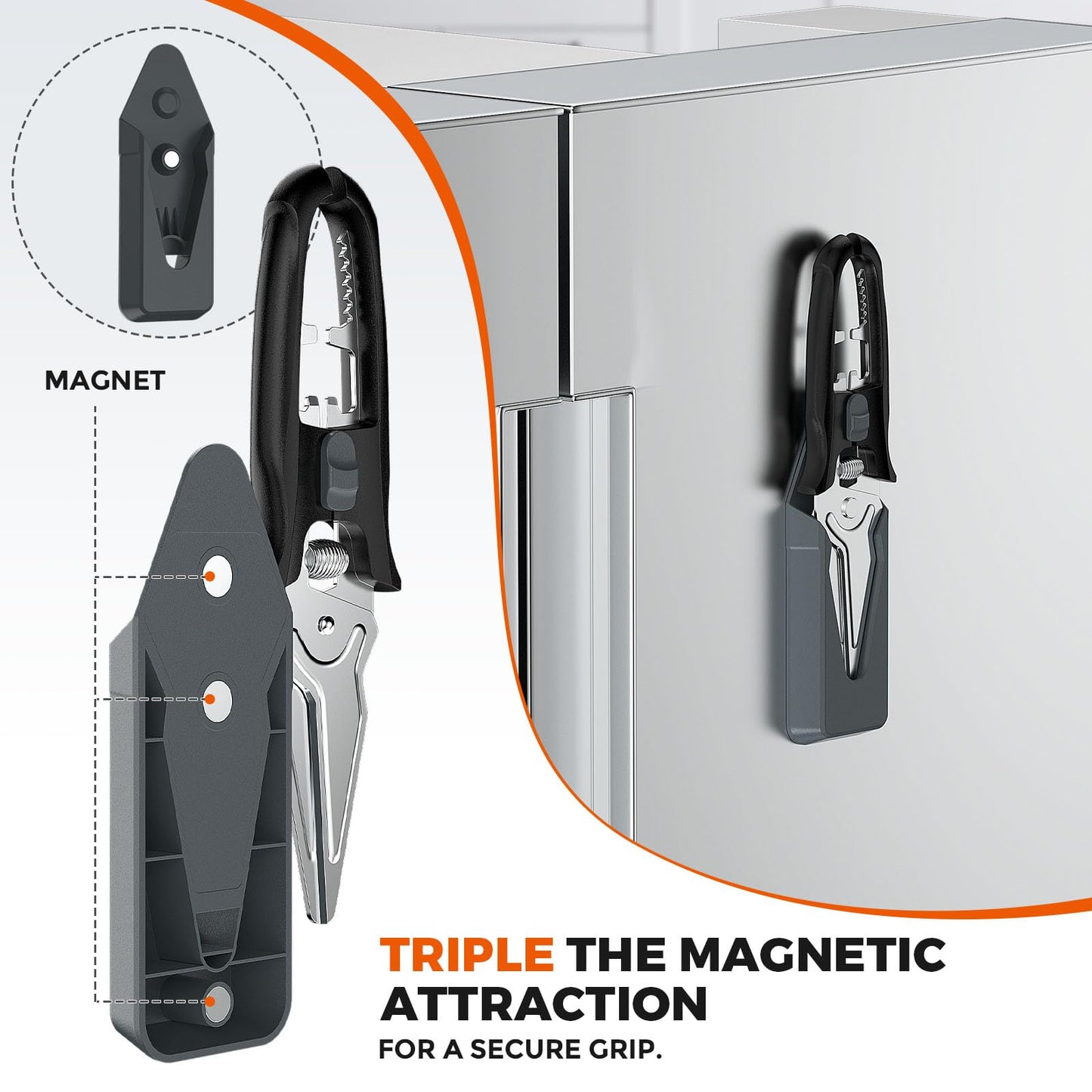 Multifunctional Kitchen Scissors - Kitchen Shears with Magnetic Holder & Safety Lock, Heavy Duty Poultry Shears, Stainless Steel for Chicken Meat Cutting Turkey, Vegetables