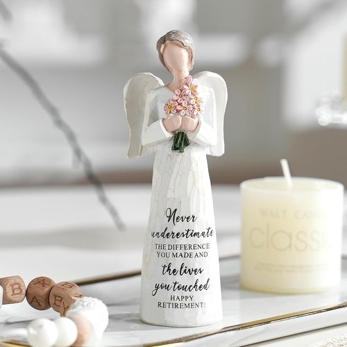 FESTGLOX Retirement Gifts for Women - 5.3" Retired Angel Figurine | Perfect Gift for Nurses & Teachers