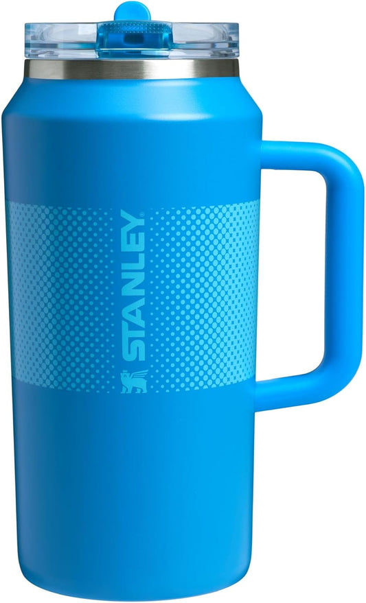 STANLEY Quencher ProTour 64 oz Tumbler - Leakproof Lid, Built-In Straw & Handle | Insulated Stainless Steel | Azure Fade