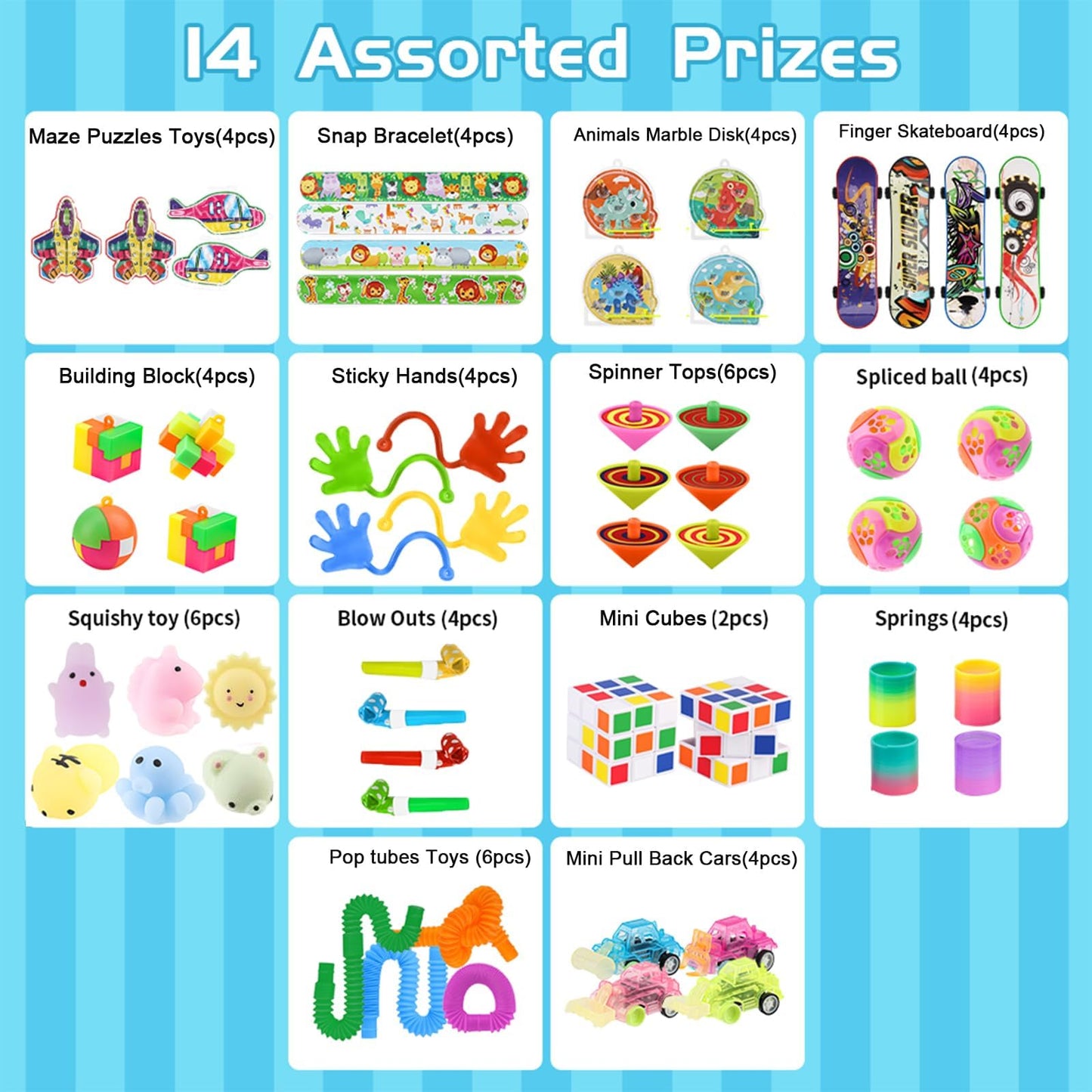 KADINOY Party Favors, Pinata Stuffers Treasure Box Toys for Classroom 60 pcs Goodie Bags Stuffers for Kids Easter Basket Fillers Prize Box Toys for Birthday