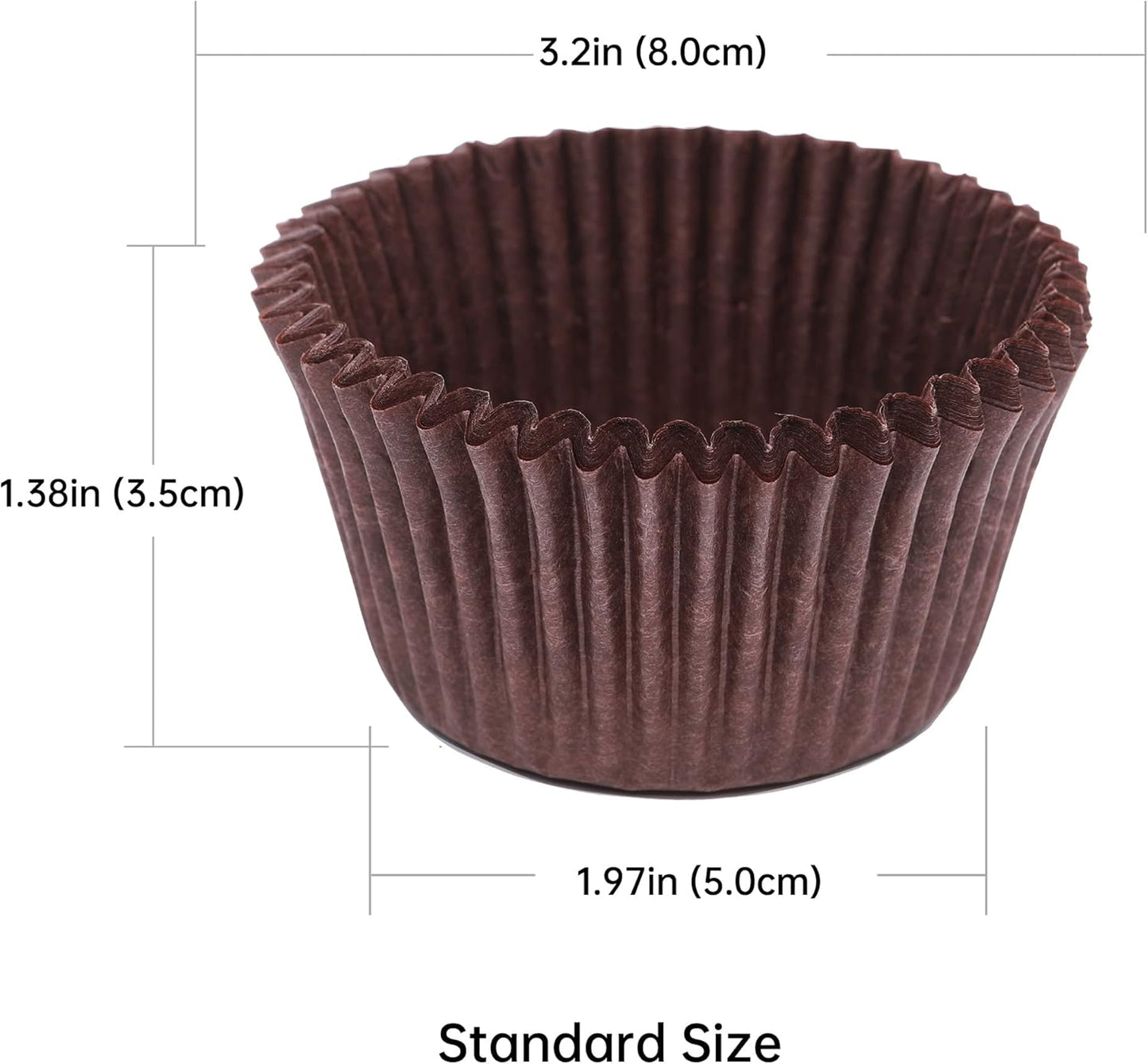 Bake Choice 200-Piece Standard Rainbow Cupcake Liners - Food-Grade, Greaseproof Muffin Wrappers for Baking