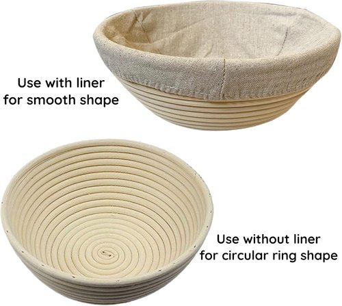 9 Inch Round Banneton Proofing Basket Set by [Brand Name] - Perfect for Sourdough & Artisanal Baking | 2 Pack