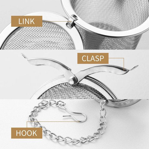 DOPUDO Tea Strainers for Loose Tea, 3pcs Extra Fine Mesh Tea Infuser, 304 Stainless Steel, Loose Leaf Tea Steeper for Black Tea
