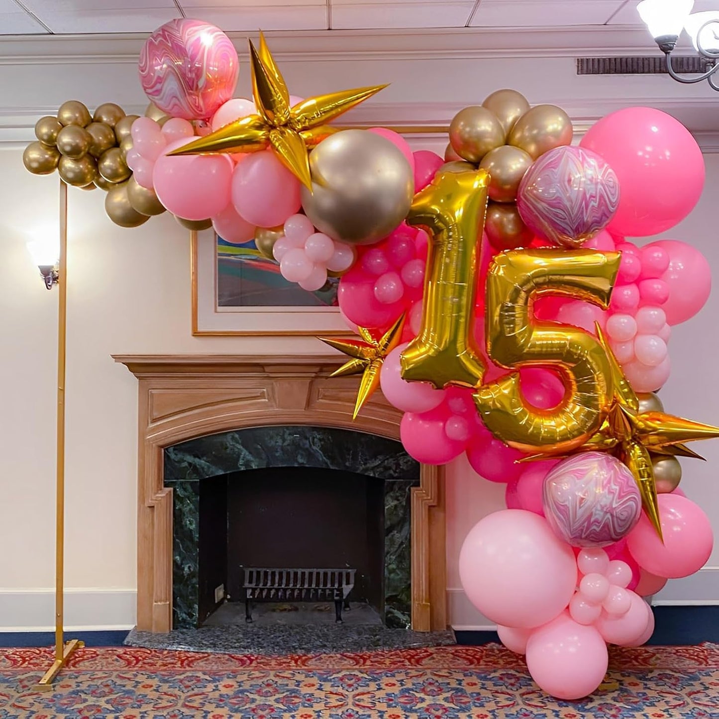 Voircoloria Hot Pink Balloon Garland Kit - 90 Pack in Various Sizes for Graduation, Weddings & Parties