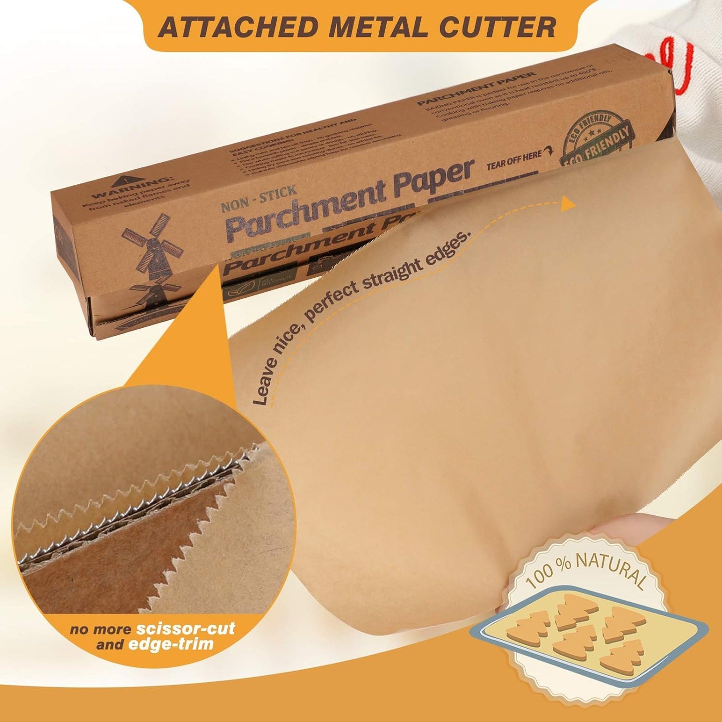 Unbleached Parchment Baking Paper Roll by [Brand Name] - 15 x 200 Ft | Ideal for Baking, Cooking & Grilling