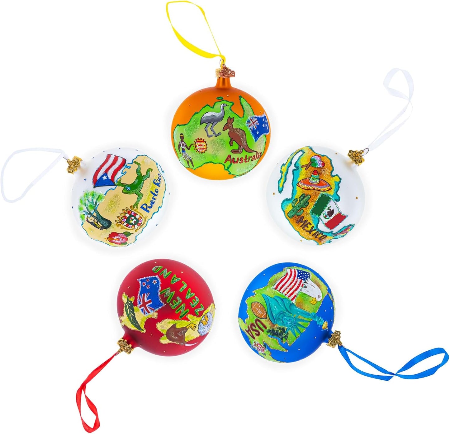 Eiffel Tower Glass Ball Christmas Ornament - 3.25 Inch Paris Souvenir