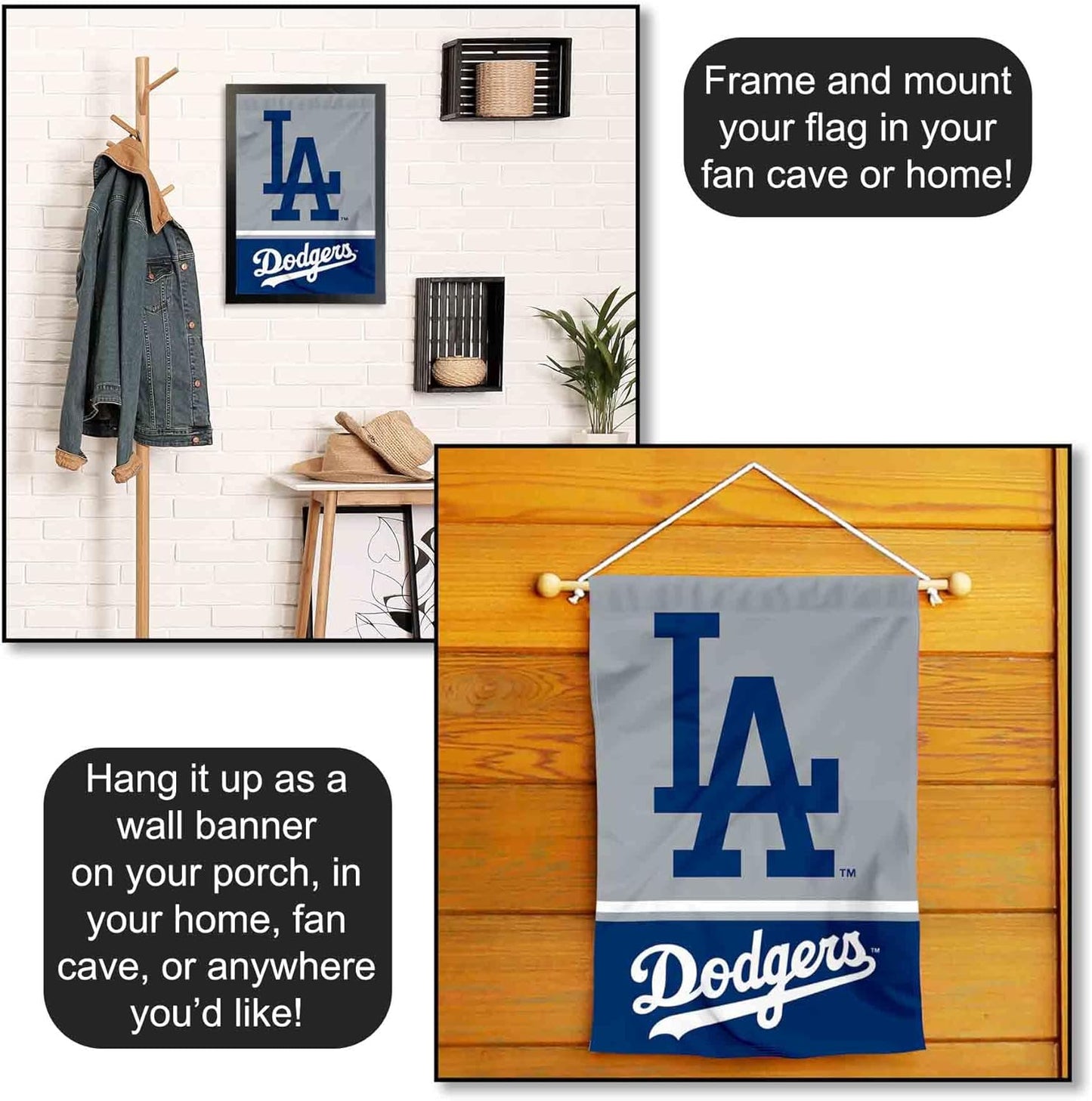 Los Angeles Dodgers Garden Flag - Double-Sided Design for Outdoor Display