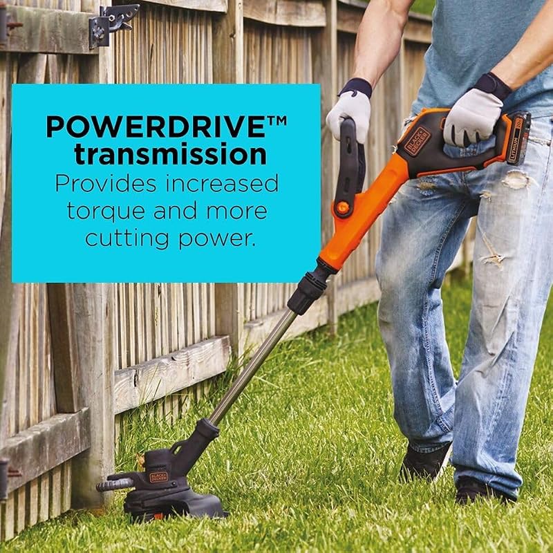Cordless Weed Eater & Edger Kit - 20V Max, 12-Inch, 2-Speed, Lightweight, with Battery & Charger