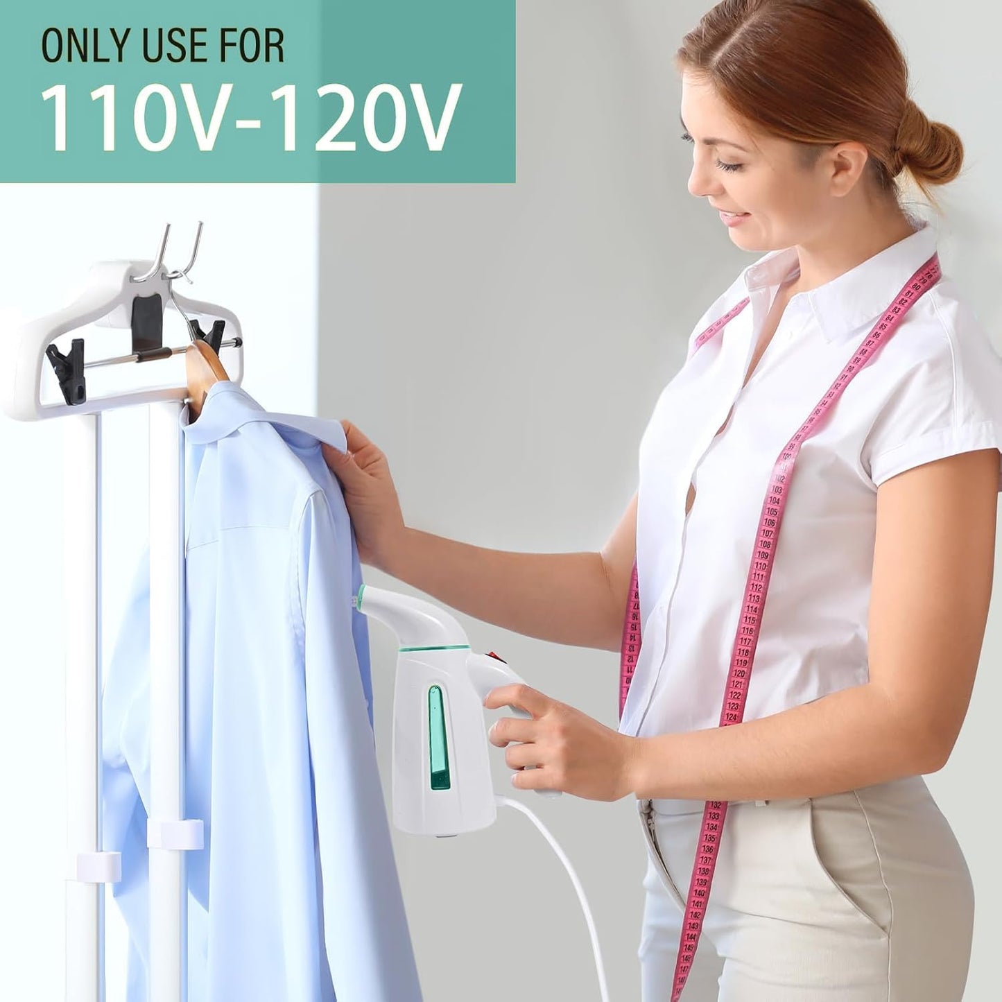 OGHom Portable Handheld Clothing Steamer - 700W Fast Heat Up, 240ml Capacity, Travel-Friendly (Cyan)