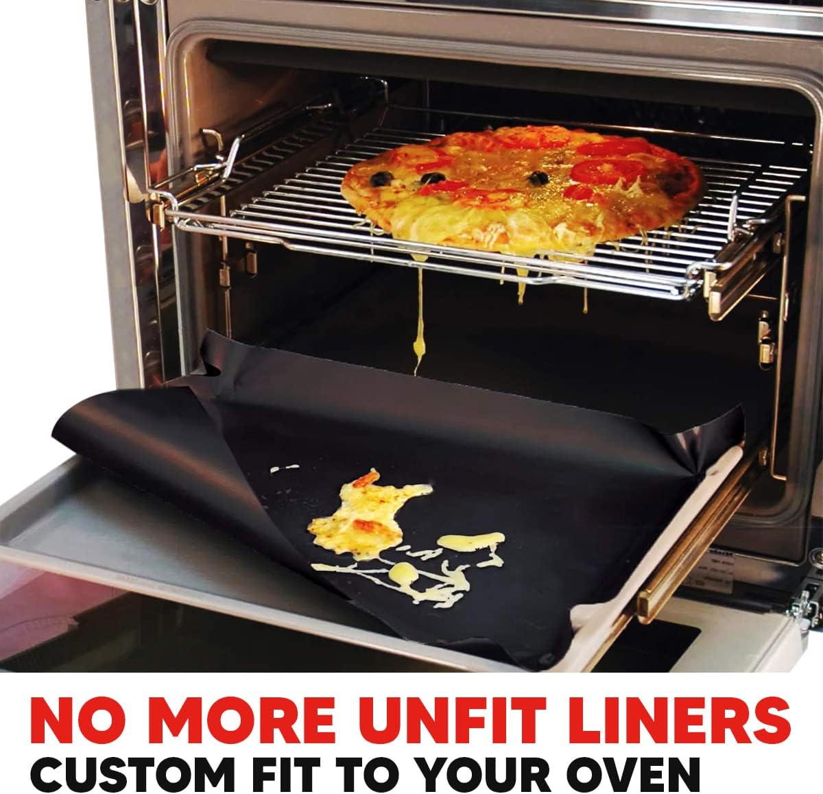 Teflon Liner Roll - Custom Cut Non-Stick Mat for Ovens, Stovetops & Grills (75” x 17”)
