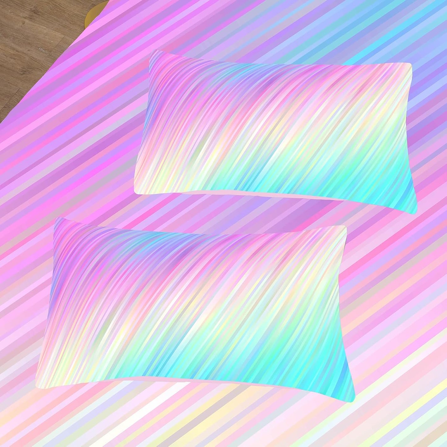Bodhi Rainbow Graffiti Football Bedding for Boys & Teens - Full Comforter Set with Matching Pillowcases