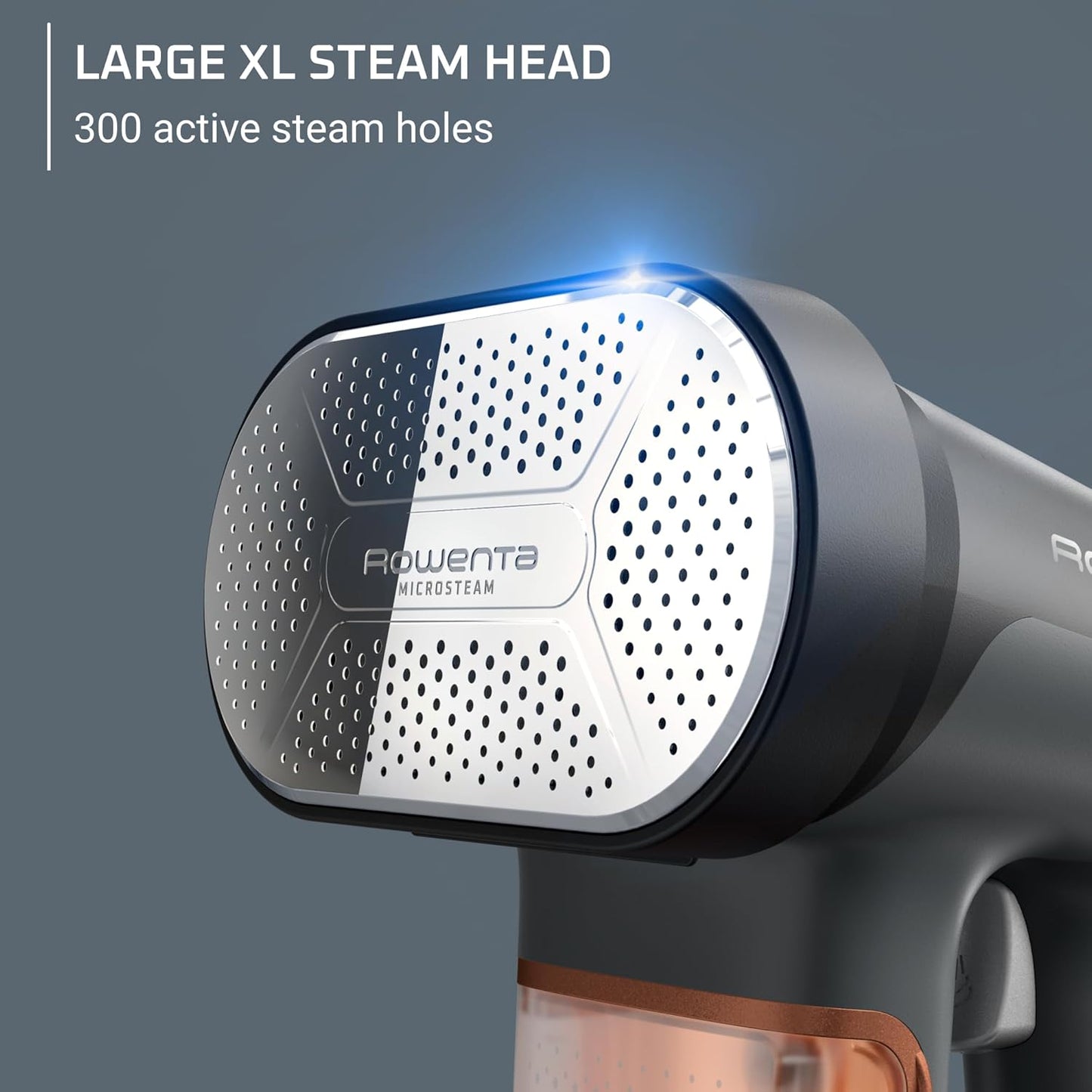 Rowenta Handheld Clothing Steamer - 3-in-1 Iron & Lint Remover, 7.1 Oz Tank, 1875 Watts, Black & Copper