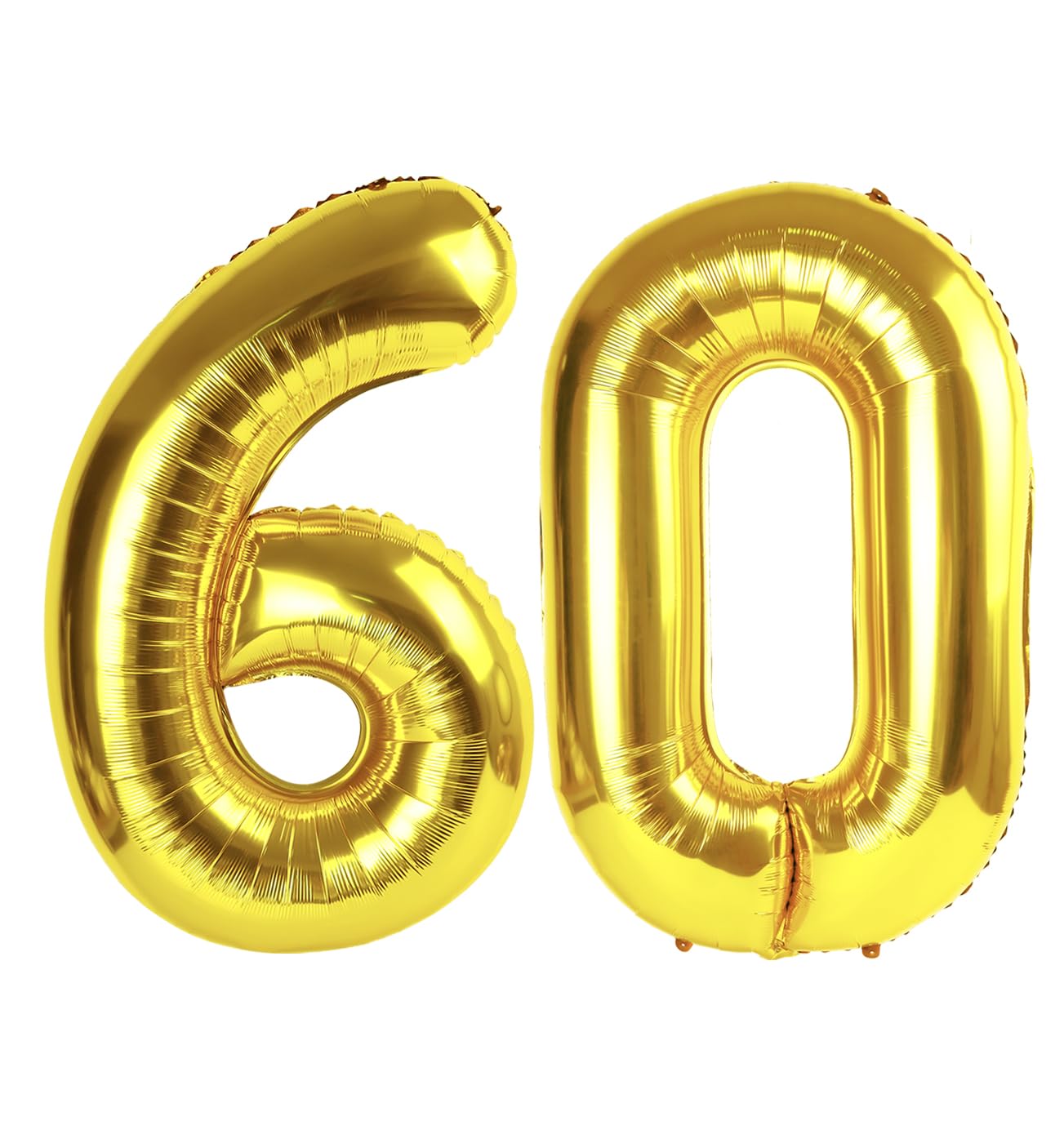 Gold Number 60 Balloon 40 Inch, 60th Birthday Party Decorations for Children, Giant 60 Foil Balloon for Party Supplies