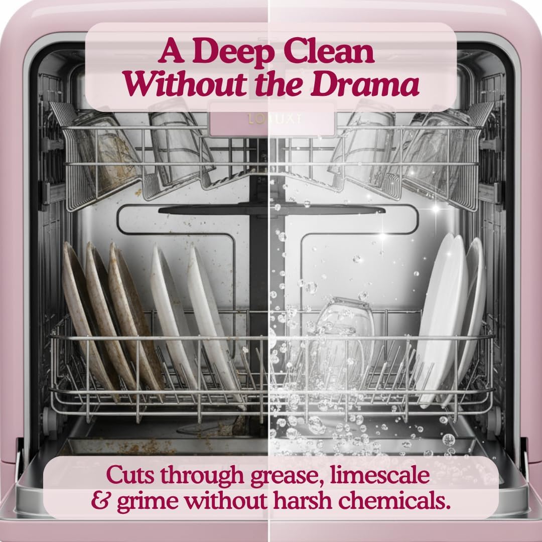 Skiennix Dishwasher Cleaner Tablets - Unscented Deep Cleaning for 6 Months - Eco-Friendly & Septic Safe