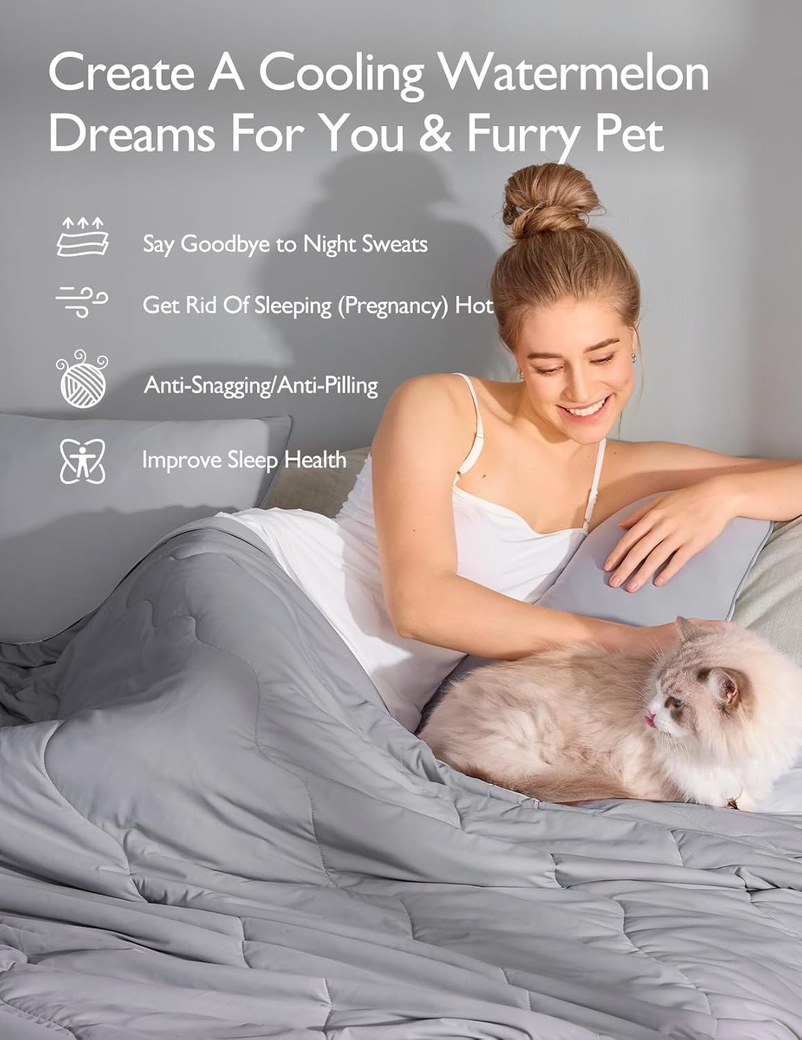 Momcozy Pregnancy Pillow - Cooling Comfort for Hot Sleepers | Soft and Supportive Design