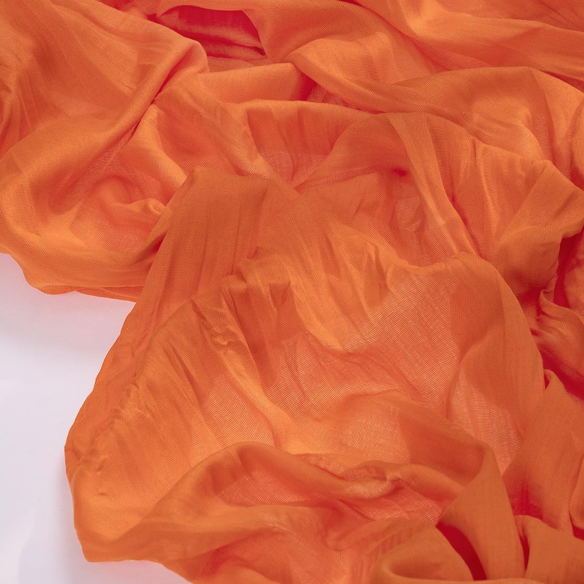 Socomi Cheesecloth Table Runner - Boho Rustic Sheer Design | 120 Inch Orange for Weddings & Events