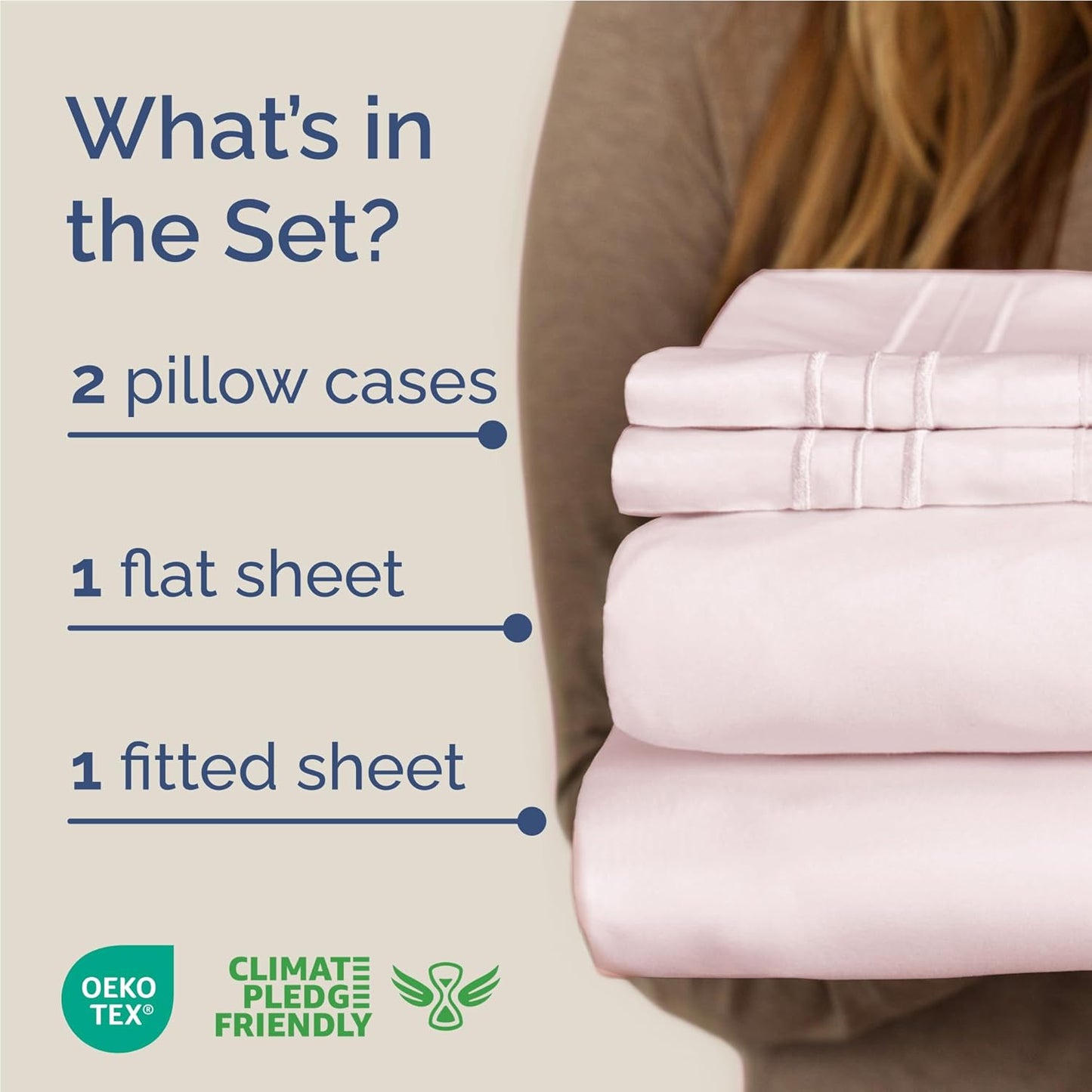 Skiennix Full Size 4-Piece Sheet Set - Comfy Cooling Bed Sheets | Luxury Lavender Pink Bedding, Deep Pockets
