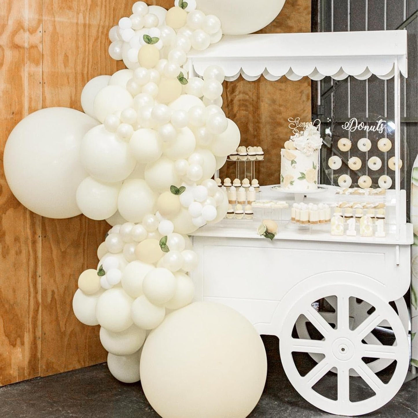 PartyWoo Beige Balloons - 120-Piece Cream Ivory Balloon Arch Kit | Wedding, Graduation & Baby Shower Decor