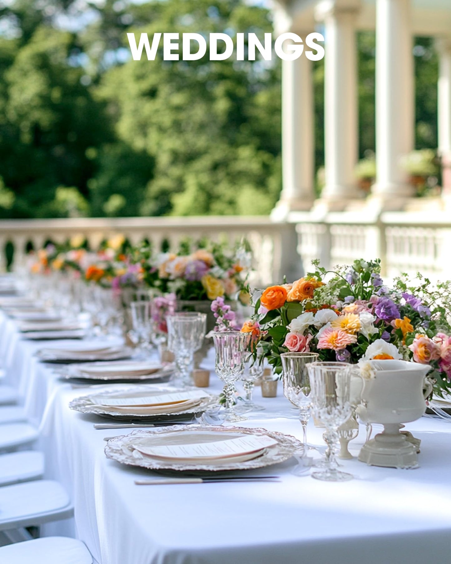 Pureegg Rectangle Table Cloth 60" x 102" – Durable Polyester Tablecloth Offers Reusable & Washable Protection, Ideal for Outdoor Party, Picnic, Wedding, Banquet and Birthday, 6 Pack, White