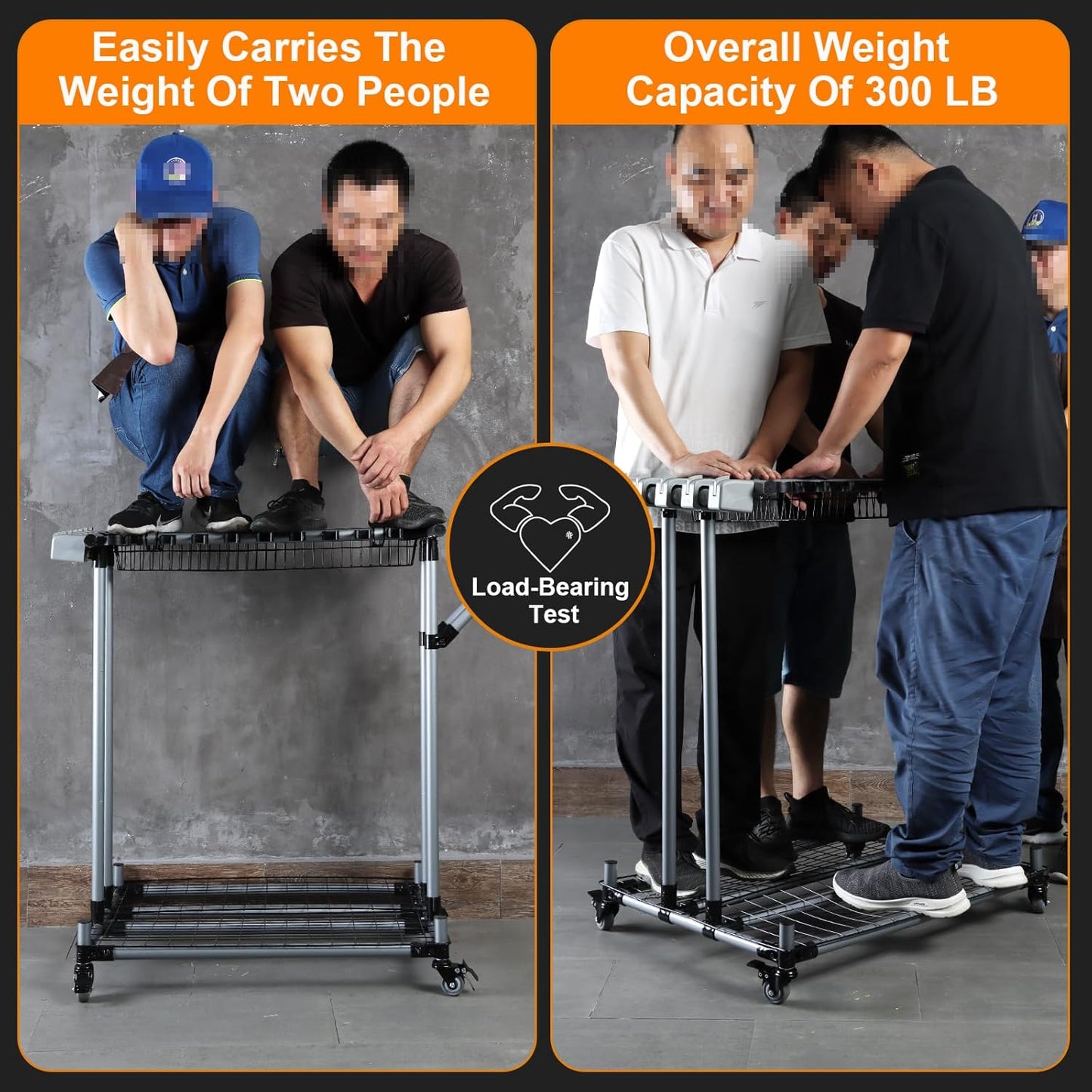 Skiennix Garden Tool Storage Rack - Heavy-Duty Organizer with Wheels for Garage & Yard Tools