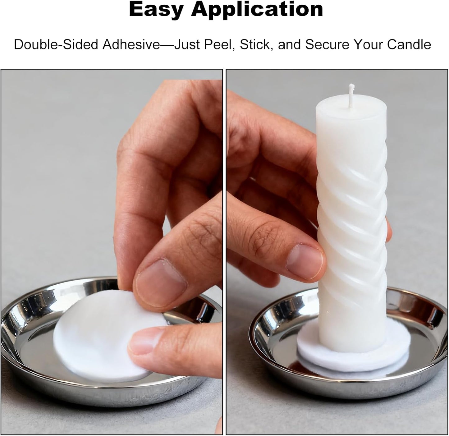 Skiennix Candle Adhesive Grippers - 32Pcs Sticky Dots for Taper Candles | Perfect for Holiday Parties