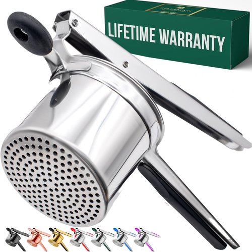 Bellemain Potato Ricer - Heavy Duty Stainless Steel Masher for Smooth Mashed Potatoes & Baby Food | 15oz