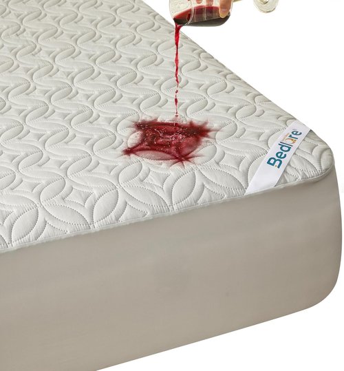 BEDLORE Waterproof Mattress Protector - King Size Soft Dirt-Proof Cover for Deep Pocket Beds (Light Gray)