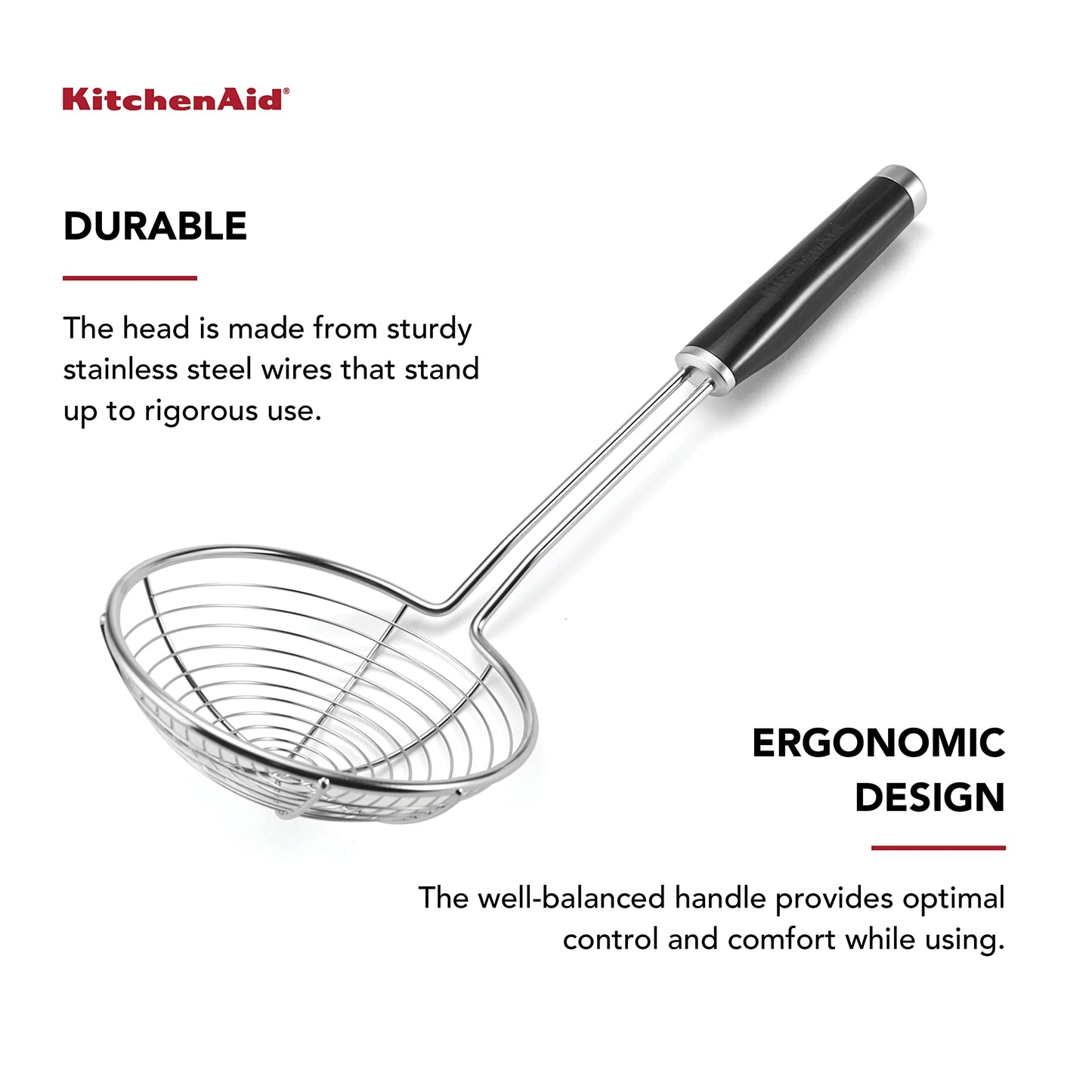 KitchenAid KE010OHOBA Classic Stainless Steel Asian Strainer