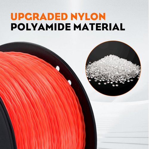 Hipa 0.095 Inch Trimmer Line - Commercial Grade Round Nylon String for Weed Wacker | 3LB, Orange