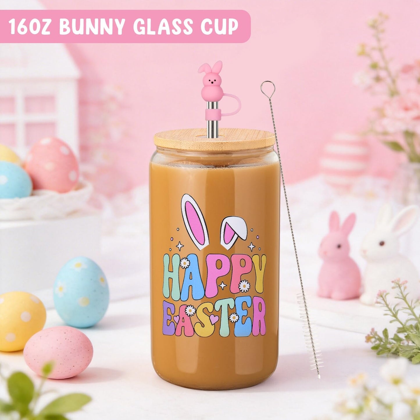 Ithmahco Easter Gifts for Teens Girls Women Adults, Easter Basket Stuffers for Teens Adults, Teen Girl Easter's Basket Stuffers, Pink Bunny Themed Gift Baskets for Teen Girl Adult Women Daughter