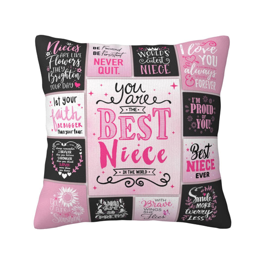 Niece Gifts from Auntie, 2026 Graduation Gifts for Niece from Aunt, to My Nieces Gift from Uncle Auntie, Best Birthday/Graduation Gifts for Nieces Adult from Aunts Pillowcases 18" x 18"