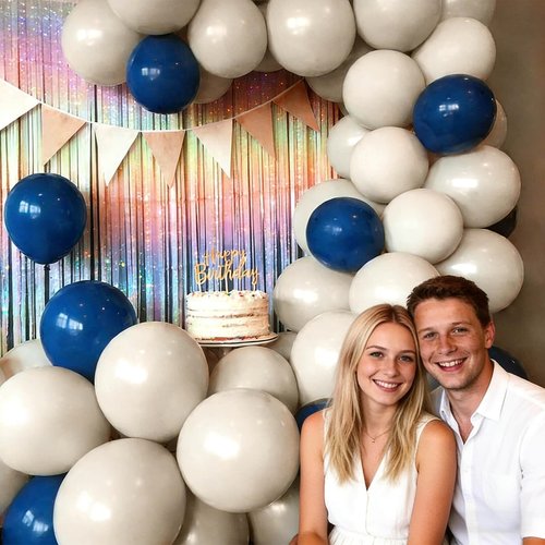 110pcs Sand White Balloon 12 inch, Sand white Latex Balloons for Birthday Party Baby Shower Wedding(with 2 Ribbons).