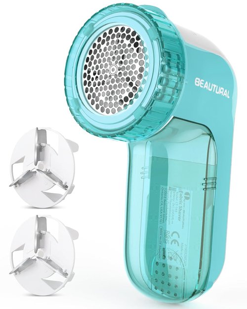 Beautural Fabric Shaver - Lint Remover with 2-Speed Settings & 2 Replaceable Blades | Battery Operated, Ideal for Sweaters & Clothes