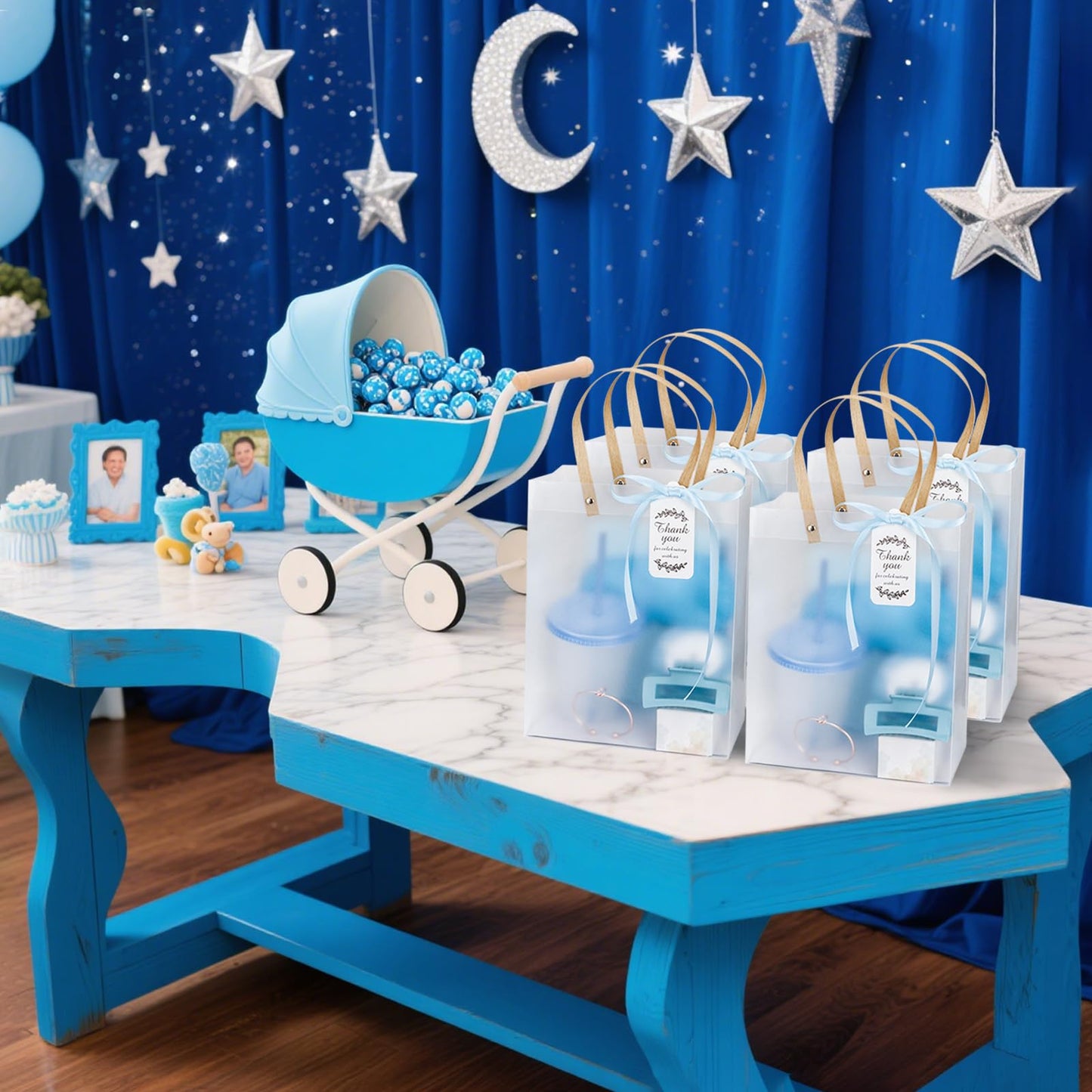VZCBZC 6Set Baby Shower Prizes for Game Winners Baby Shower Favors Gifts including Plastic Tumbler Notebook Candles with Gift Bag for Winner Guests Wedding Bridal Shower Favors