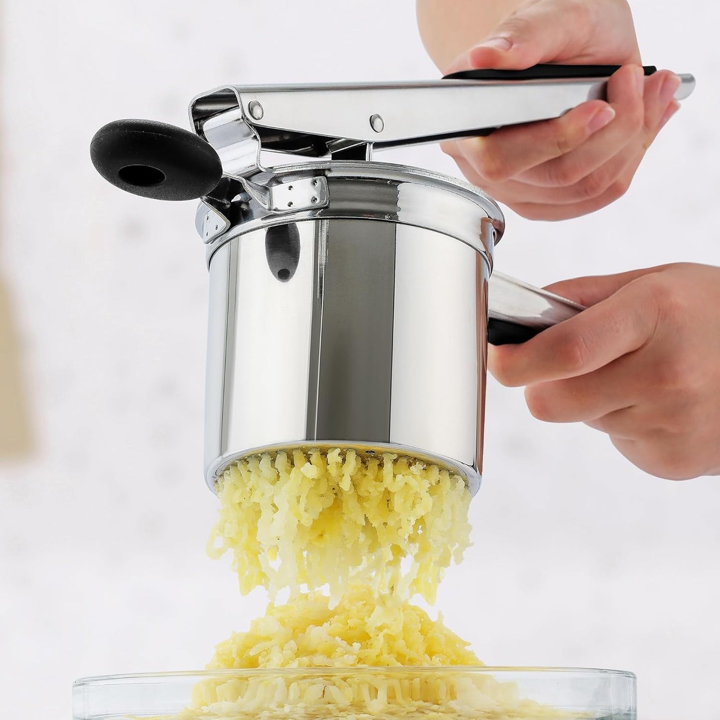 Zulay Kitchen 15oz Potato Ricer - Heavy Duty Stainless Steel Masher for Perfect Mashed Potatoes