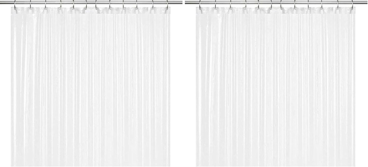 LiBa Waterproof Shower Curtain - Premium PEVA, Non-Toxic, Rust-Proof Grommets | 72x72 Inches (Pack of 2)