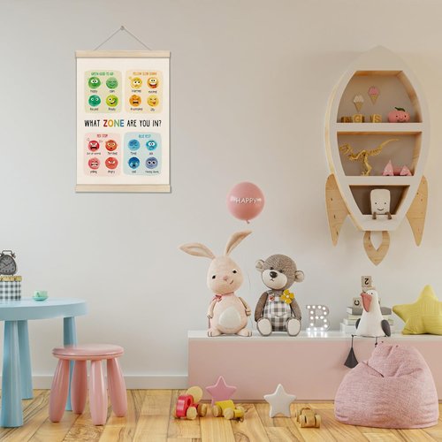 DOI-LANEE Emotions Wall Decor - Mental Health Poster Hanger Frame | 16x12 Inch Therapy Office Decor