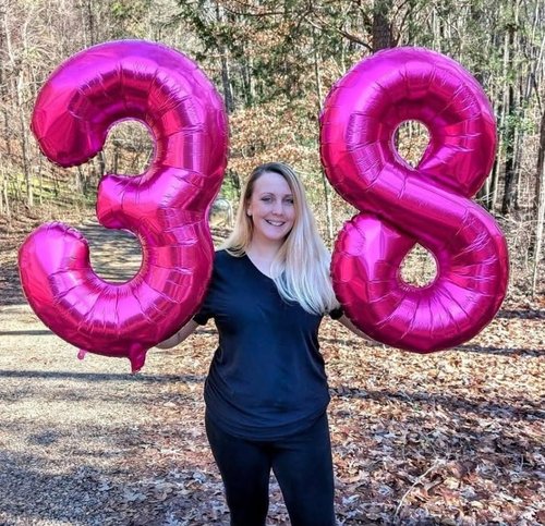 40 Inch Rose Purple Number 8 Balloon - Perfect for 8th Birthday Celebrations & Events
