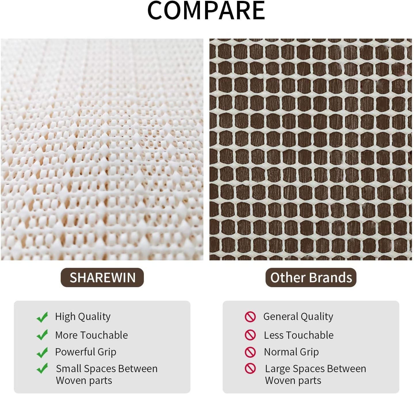 Skiennix Non-Slip Rug Pad - Extra Strong 4 FT Round Gripper for Hard Surface Floors
