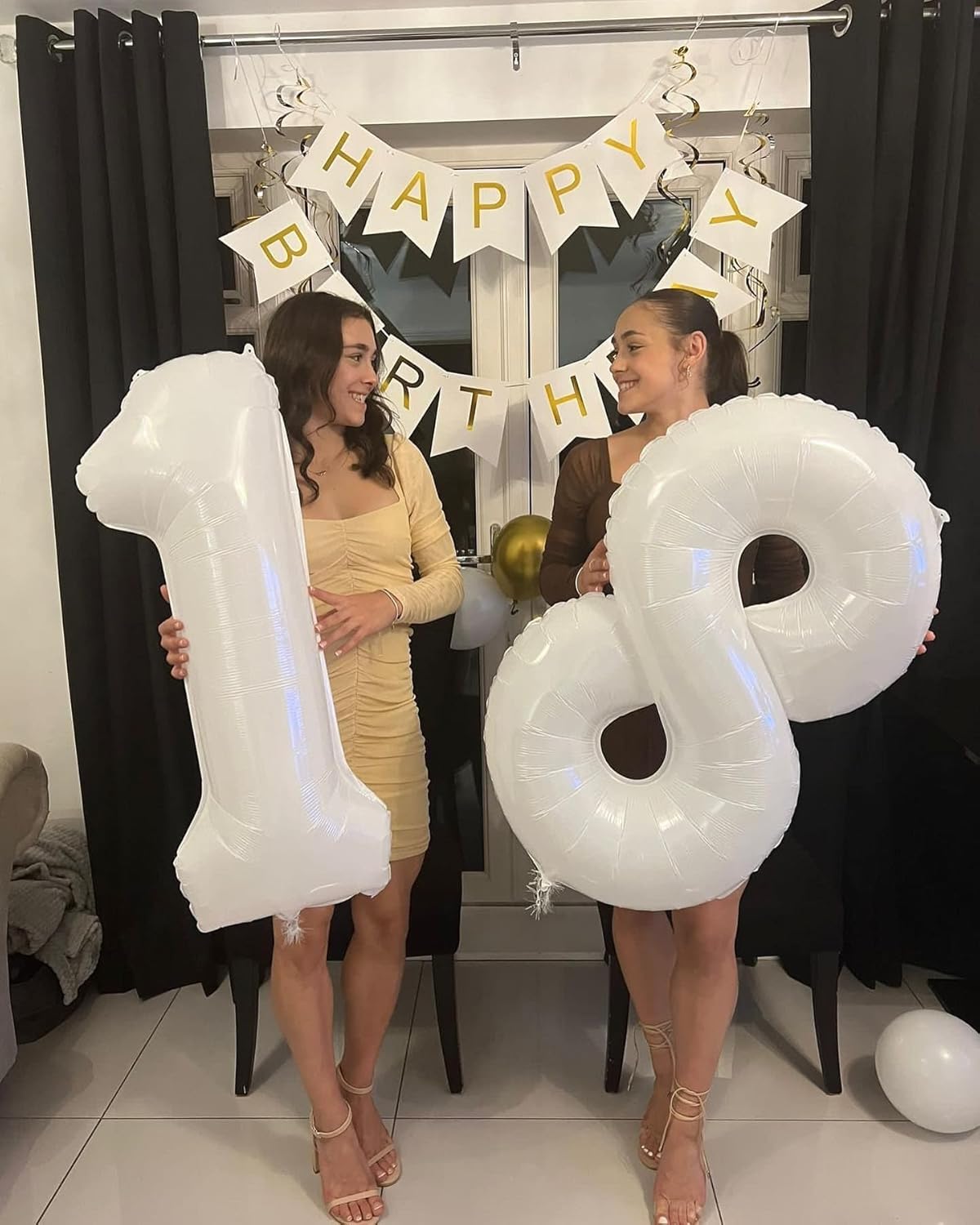 Translucent White Number 30 Balloon - 40 Inch 30th Birthday Decorations for Men & Women