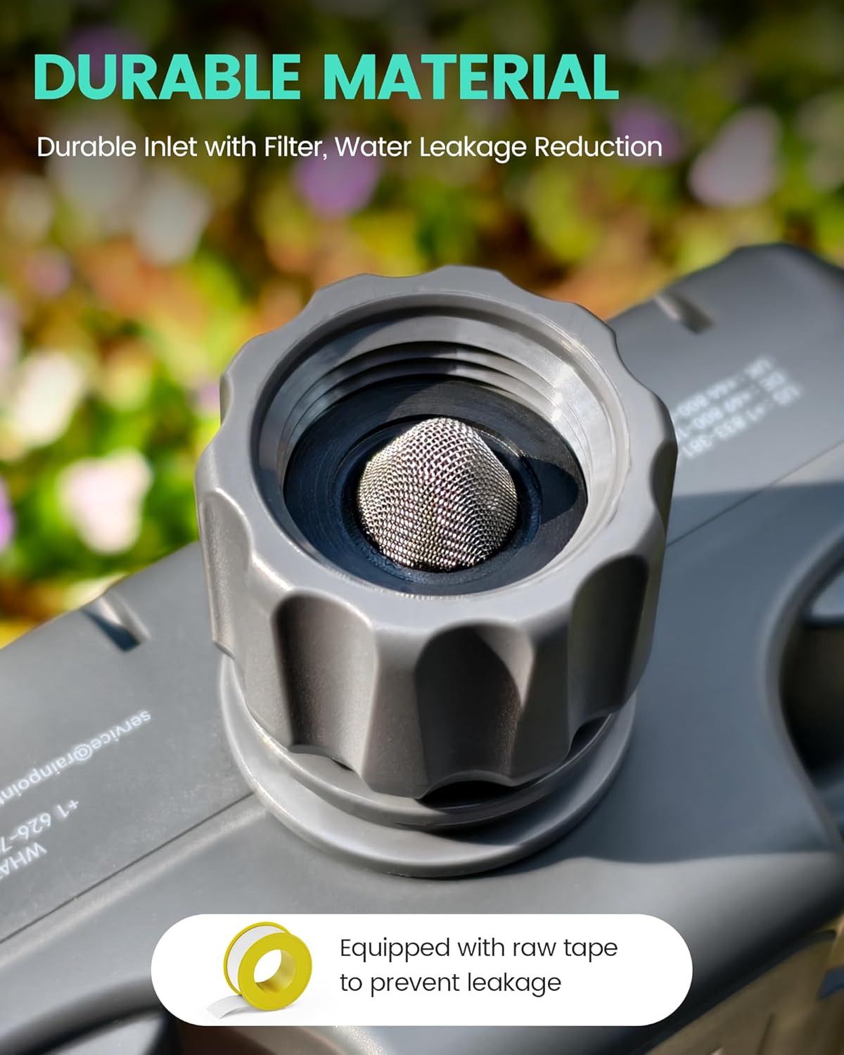 RAINPOINT Sprinkler Timer - 2 Outlet Programmable Water Timer for Garden Hose | LCD Display, Rain Delay & Manual Control